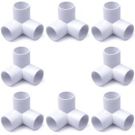 247WorkShop 8-Pack 3/4 in. 3-Way PVC Elbow ASTM SCH40 Furniture-Grade ...