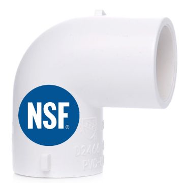 3/4-in PVC 90-Degree Elbow Schedule-40 Pipe Fitting NSF