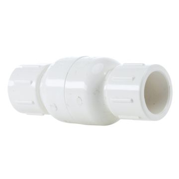 1/2 in. SCH40 PVC Spring Check Valve FPTxFPT Theaded-Fitting for Schedule-40 PIpes
