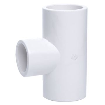 1-1/4 x 1 in. SCH40 PVC Reducing Tee 3-Way Pipe Fitting NSF SCH40 ASTM D2466 1.25" x 1" T