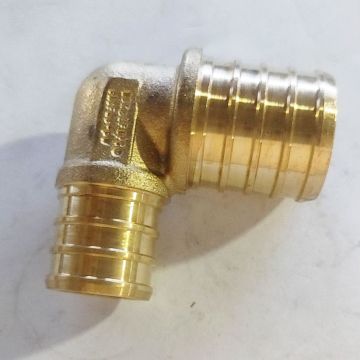 3/4 x 1 in. PEX-B 90° Elbow (Lead Free DZR Brass NSF F1807 PEX Crimp Fitting)