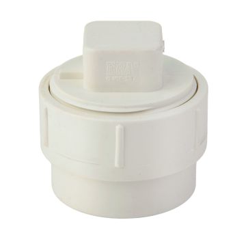 2 in. DWV PVC Female Adapter FIPT x Spigot + MIPT Cleanout Plug for Drain, Waste and Vent ASTM D2665 NSF