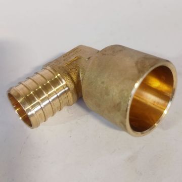 1 in. PEX-B x 1 in. Female Sweat Copper 90-Degree Elbow (Lead Free DZR Brass NSF F1807 PEX Crimp Fitting)