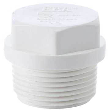 1 in. SCH40 PVC Male Thread Plug NSF Schedule-40 Pipe Fitting