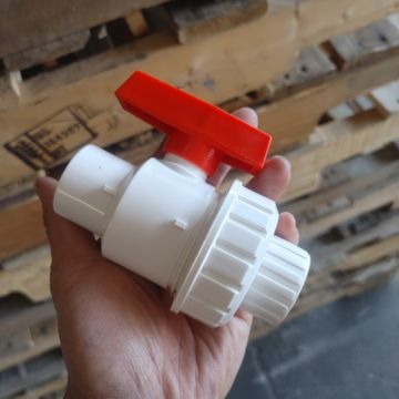 3/4 in. PVC Single Union Ball Valve SxS Socket-Fitting for Sch40/80 Pipe Fittings