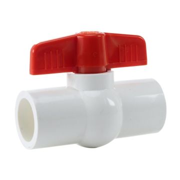 1/2 in. PVC Compact Ball Valve SxS Socket-Fitting for Sch40/80 Pipe Fittings