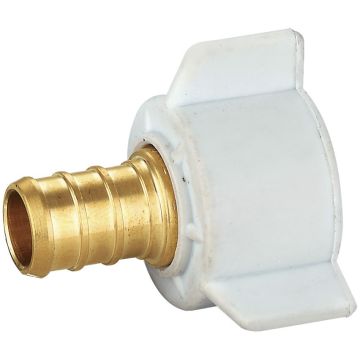 247Garden 1/2 in. PEX-B x 1/2 in. Female Adapter w/Plastic Swivel Nut (Lead Free Brass NSF F1807 PEX Crimp Fitting)