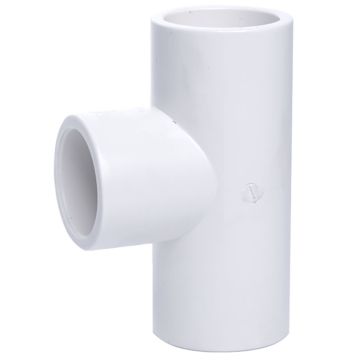 2-1/2 in. Schedule-40 PVC Tee 3-Way Pipe Fitting NSF SCH40 ASTM D2466 2.5" Socket