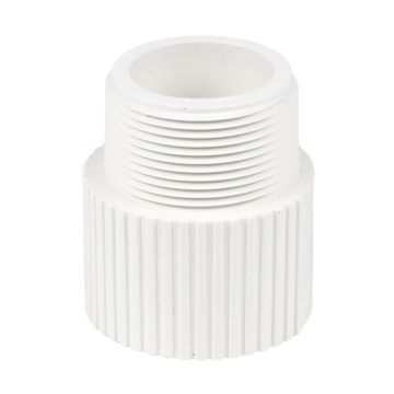 2-1/2 in. Schedule-40 PVC MPT x S Male Adapter Pipe Fitting NSF SCH40 ASTM D2466 2.5" NPT x Slip