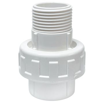 3/4 in. Sch-40 PVC Male Unions w/ O-Ring Slip/Socket Pipe Fittings ASTM D2466 F1970 FS USA