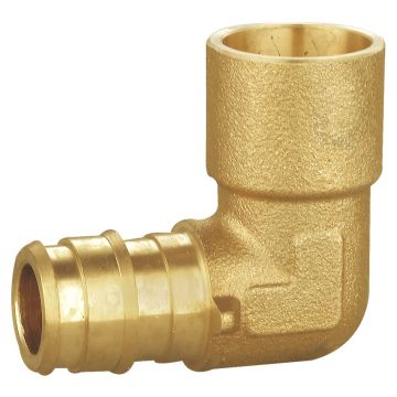 1/2 in. PEX-A x 1/2 in. Female Copper Sweat Elbow (NSF Lead Free Brass F1960 PEX Cold Expansion Fitting)