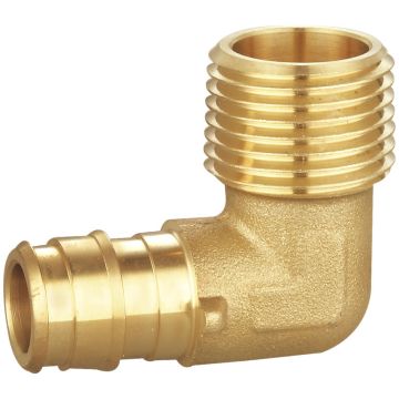 1/2 in. PEX-A x 1/2 in. NPT Male Thread Elbow (NSF Lead Free Brass F1960 PEX Cold Expansion Fitting)