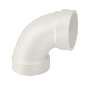 1-1/2 in. Heavy-Duty DWV 90-Degree Elbow 1/4 Bend Hub Drain Waste Vent PVC Fitting ASTM D2665 NSF