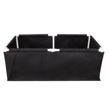 247Garden 2X4 PVC Frame Fabric Grow Bed/Raised Vegetable Flower Garden Bag (60-Gallon Black, Complete Kit)