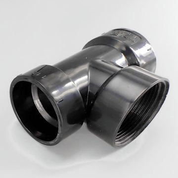 1-1/2 in. ABS Flush Cleanout Tee w/ Plug DWV Pipe Fitting NSF ASTM D2661 