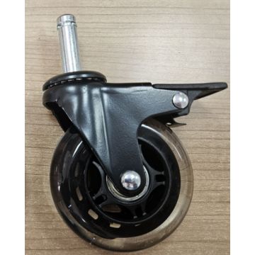 247Garden ASTM SCH40 PVC Caster w/Brake and Wheel (Long Stem) 7/16" Diameter