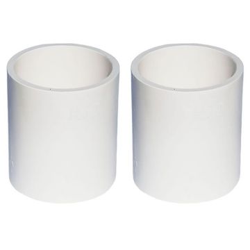 2-Pack 1-1/4 in. Schedule 40 PVC Coupling/Coupler Pipe Fitting NSF SCH40 ASTM D2466 1.25"