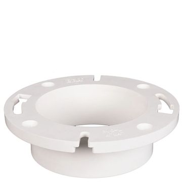 4"x 4" DWV TOILET FLANGE PVC FITTING ASTM D2665 NSF