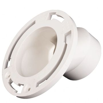 4"x 3" DWV TOILET FLANGE OFF SET PVC FITTING ASTM D2665 NSF