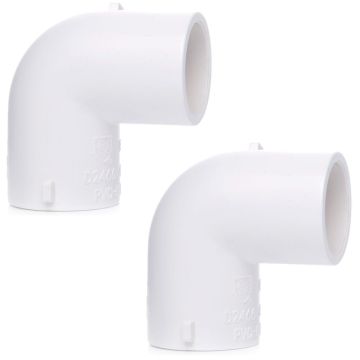 2-Pack 1" 90-Degree SCH-40 PVC Fittings, Plumbing Grade NSF-PW UPC ASTM ANSI D2466