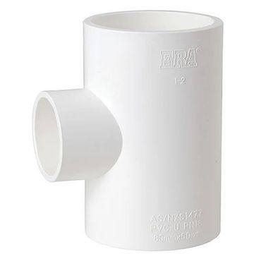 1-1/2 x 1 in. SCH40 PVC Reducing Tee 3-Way Pipe Fitting NSF SCH40 ASTM D2466 1.5" x 1" T
