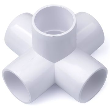 247Garden 1/2 in. PVC 5-Way Elbow Fitting - ASTM SCH40 Furniture-Grade