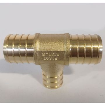 1 x 1 x 3/4 in. PEX-B Reducing Tee (Lead Free DZR Brass NSF F1807 PEX Crimp Fitting)