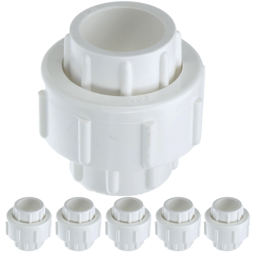 6-Pack 3/4 in. Schedule 40 PVC Unions w/ O-Ring Slip/Socket Pipe Fittings