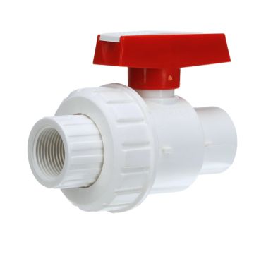 3/4 in. SCH40 PVC Single Union Ball Valve FPTxFPT Threaded-Fitting NSF-Certified