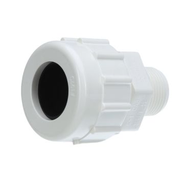 3/4 in. PVC Male Compression Adapter MPTxMPT Threaded-Fitting for SCH40/SCH80 Pipes
