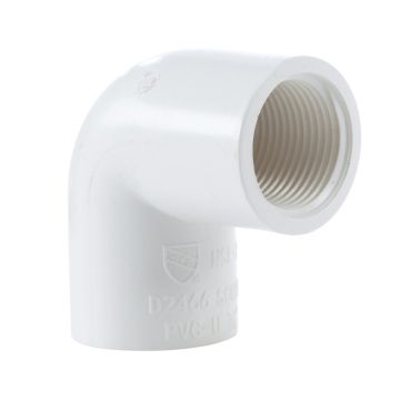1 in. SCH40 PVC 90-Degree Female-Threaded Elbow NSF Schedule-40 Pipe Fitting Socket x FPT