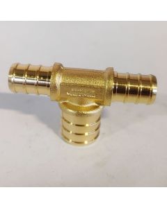 1/2 x 1/2 x 3/4 in. PEX-B Reducing Tee (Lead Free DZR Brass NSF F1807 PEX Crimp Fitting)