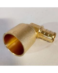 1/2 in. PEX-B x 3/4 in. Female Sweat Copper 90-Degree Elbow (Lead Free DZR Brass NSF F1807 PEX Crimp Fitting)