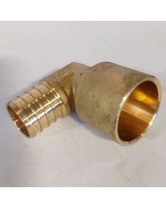 247Garden 1 in. PEX-B x 1 in. Female Sweat Copper 90-Degree Elbow (Lead Free DZR Brass NSF F1807 PEX Crimp Fitting)