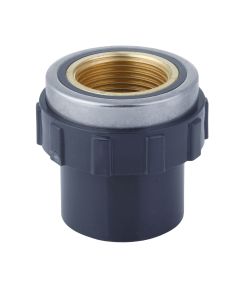 1 in. SCH-80 PVC  Female Adapter w/Brass Threaded-Fitting ASTM D2467/D2464 FNPT 1" PVC-to-Brass Connector