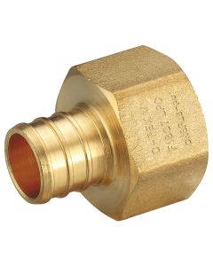 247Garden 1 in. PEX-B x 3/4 in. NPT Female Adapter (Lead Free Brass NSF F1807 PEX Crimp Fitting)