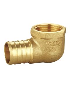 247Garden 1 in. PEX-B x 1 in. Female 90-Degree Elbow (Lead Free DZR Brass F1807 PEX Crimp Fitting)