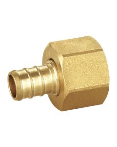 247Garden 1 in. PEX-B x 1 in. Female Swivel Adapter (Lead Free DZR Brass NSF F1807 PEX Crimp Fitting)