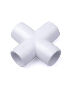 247Garden 1-1/4 in. 4-Way PVC Cross ASTM SCH40 Furniture-Grade Fitting