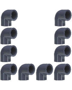 10-Pack 3/4 in. SCH-80 PVC 90-Degree Elbow Fittings NSF ASTM D2467 Slip/Socket