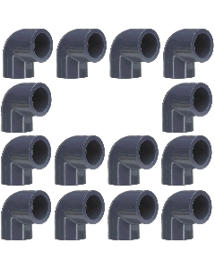 14-Pack 3/4 in. SCH-80 PVC 90-Degree Elbow Fittings NSF ASTM D2467 Slip/Socket