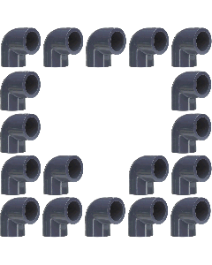 18-Pack 3/4 in. SCH-80 PVC 90-Degree Elbow Fittings NSF ASTM D2467 Slip/Socket