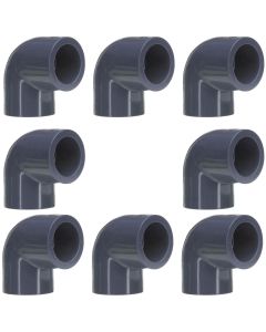 8-Pack 3/4 in. SCH-80 PVC 90-Degree Elbow Fittings NSF ASTM D2467 Slip/Socket