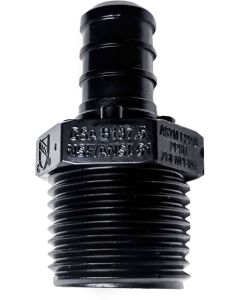 3/4" PEX Crimp x 3/4" Male NPT Adapter Plastic PPSU Poly Alloy PEX-B Fitting ASTM F2159, cUPC, NSF/ANSI 61