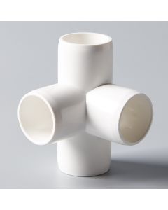 1/2 in. 4-Way SCH-40 PVC Fitting ASTM D2466 Plumbing-Grade