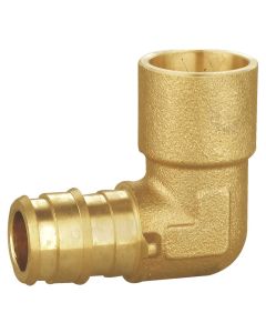 1/2 in. PEX-A x 1/2 in. Female Copper Sweat Elbow (NSF Lead Free Brass F1960 PEX Cold Expansion Fitting)