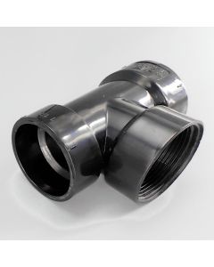 1-1/2 in. ABS Flush Cleanout Tee w/ Plug DWV Pipe Fitting NSF ASTM D2661 