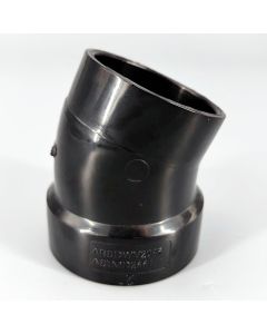 2 in. 22.5° ABS Steeet Elbow DWV Pipe Fitting 1/16 Bend Street x Hub NSF ASTM D2661