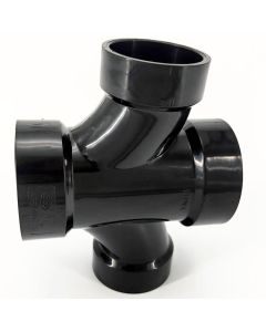 2 X 2 X 1-1/2 X 1-1/2 in. ABS Double Sanitary Tee Reducing DWV Pipe Fitting NSF ASTM D2661 