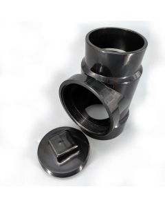 4" x 3" x 4" ABS Cleanout Tee w/ Plug DWV Pipe Fitting NSF ASTM D2661 